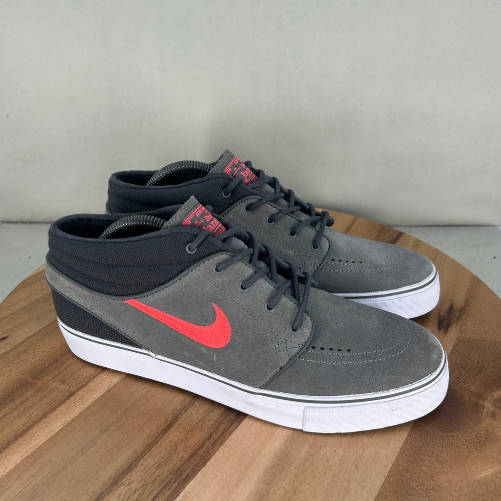 Nike SB Stefan Janoski Mid Dark Grey Pink Foil 443095-060 Mens 10 Skate Shoes